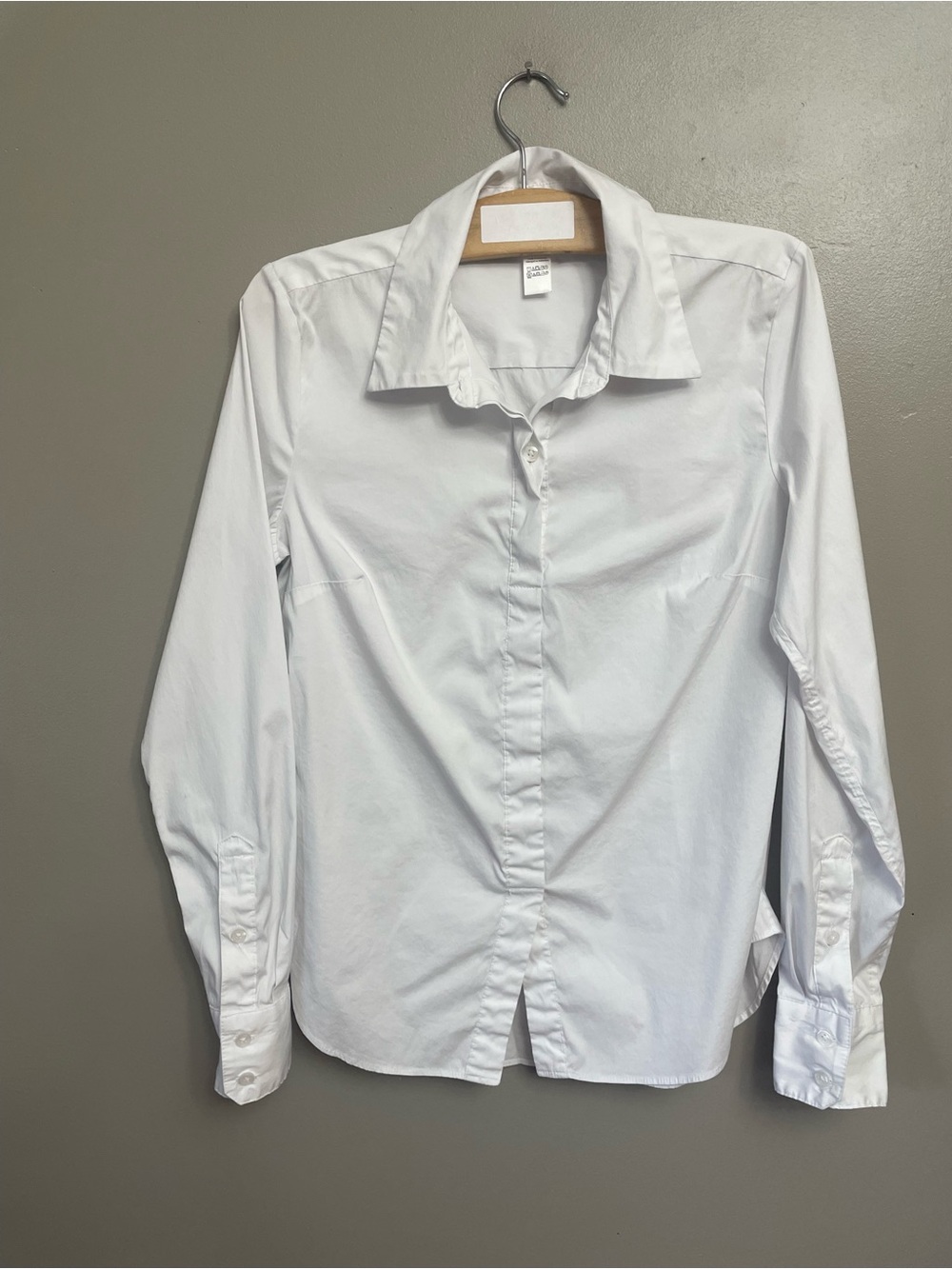 SPANX small White Poplin Tailored Shirt cotton stretch